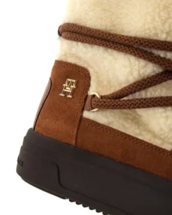Tommy Hilfiger Lace-up faux shearling boot