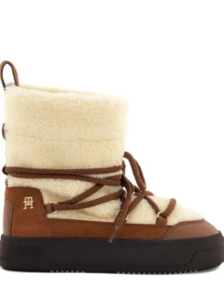Tommy Hilfiger Lace-up faux shearling boot